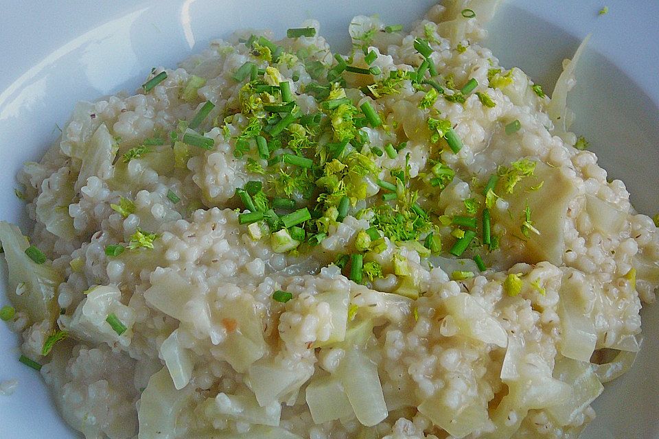 Graupenrisotto mit Fenchel