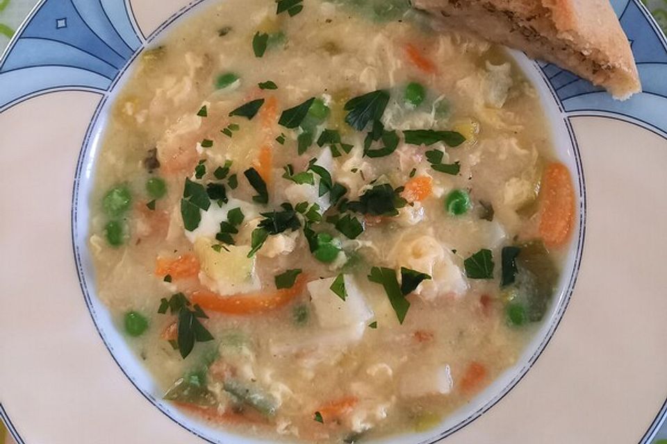 Geröstete Grießsuppe