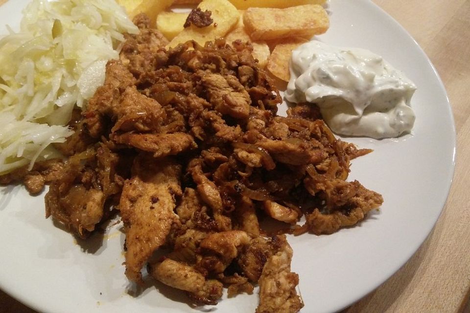 (Hähnchen)Geschnetzeltes nach Gyros Art