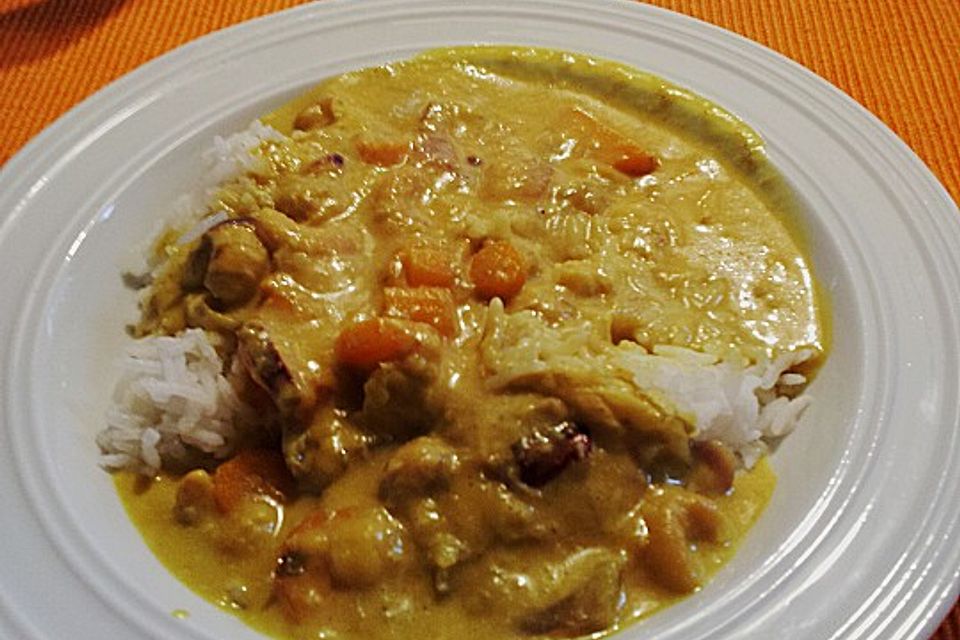 Cashew-Möhren-Kokos Curry