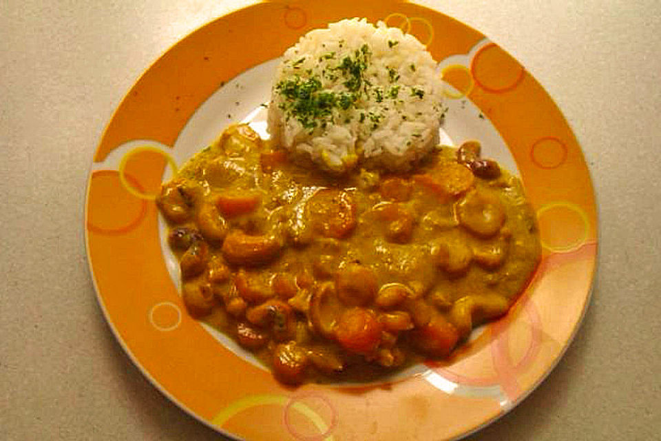 Cashew-Möhren-Kokos Curry