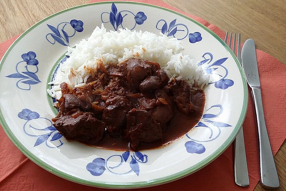 Geflügelleber mit Rotwein