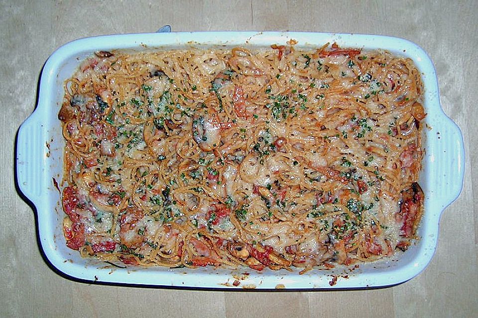 Spaghetti - überbacken