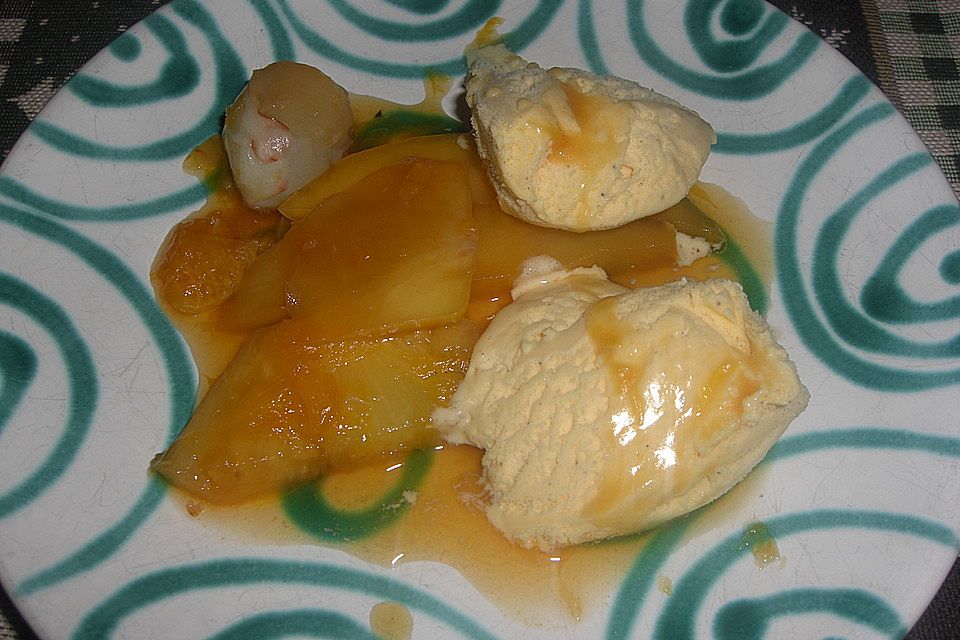 Karamellisierte Mango-Ananas