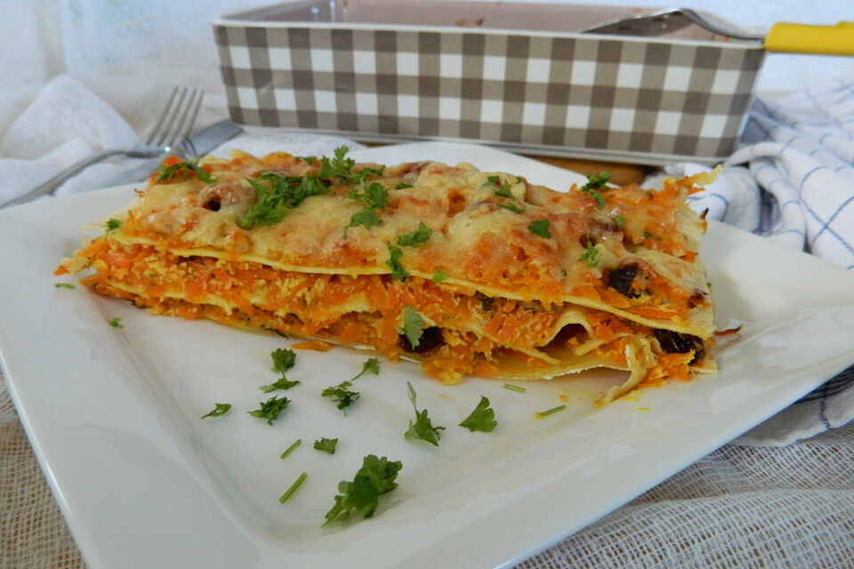 Möhren-Curry-Lasagne