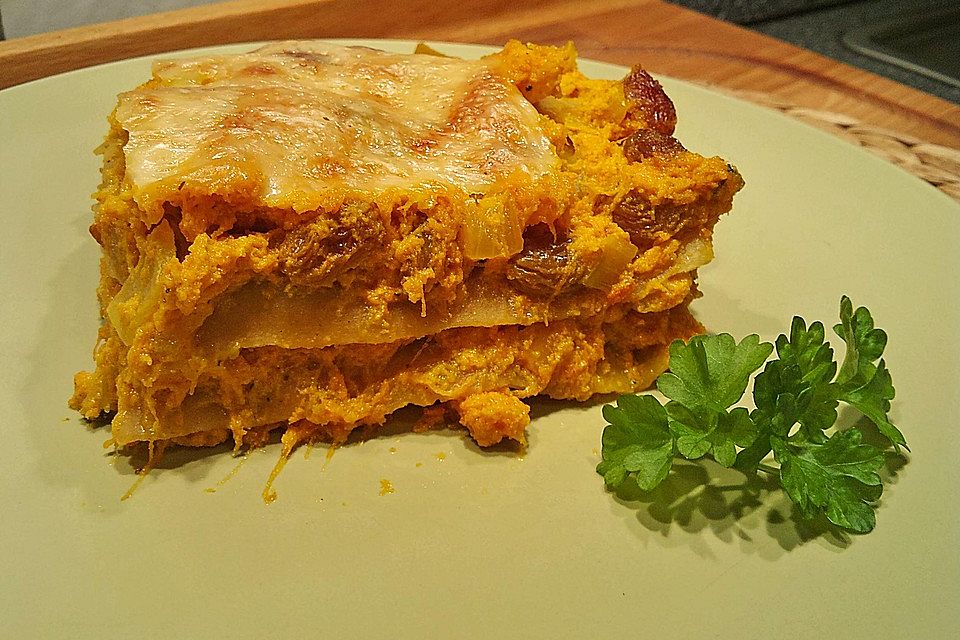 Möhren-Curry-Lasagne