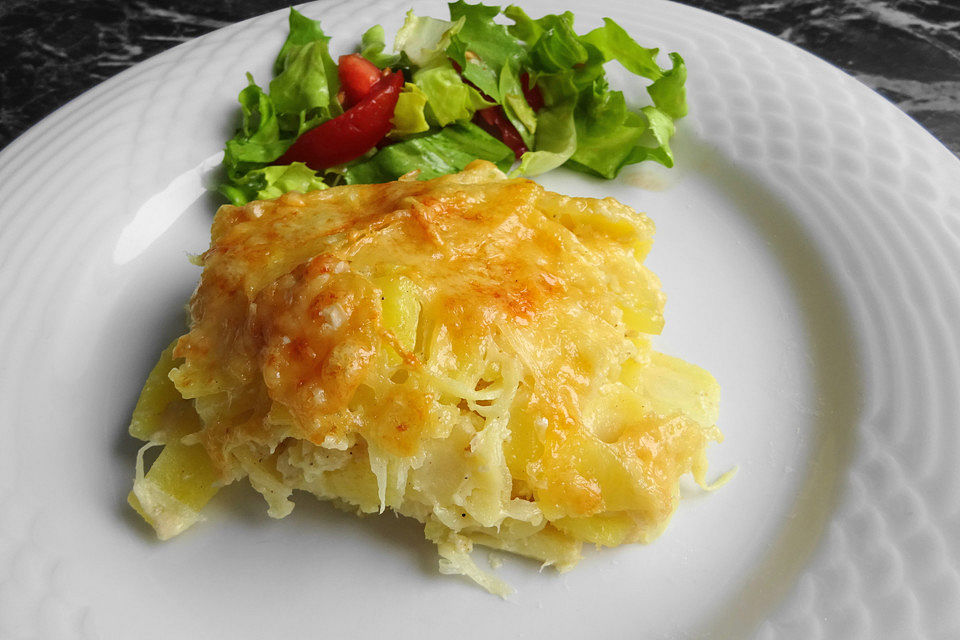 Kartoffel-Pastinaken-Gratin