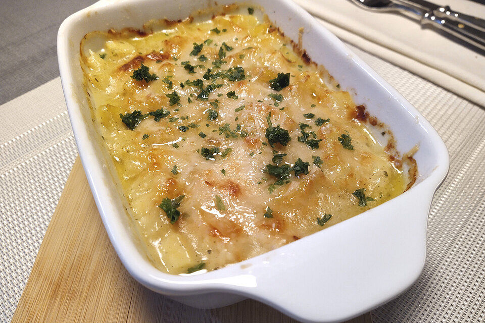 Kartoffel-Pastinaken-Gratin