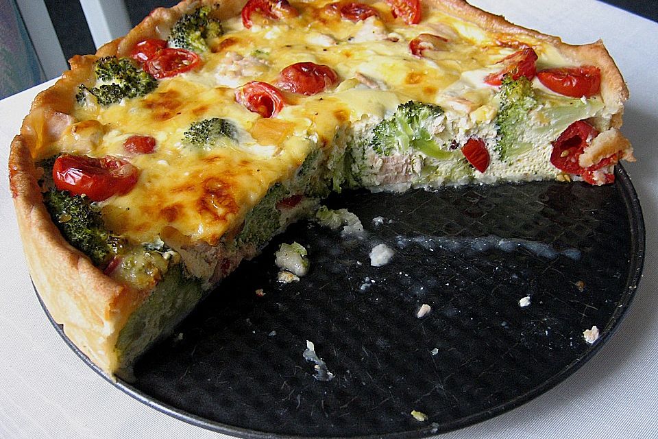 Brokkoli - Lachs - Quiche