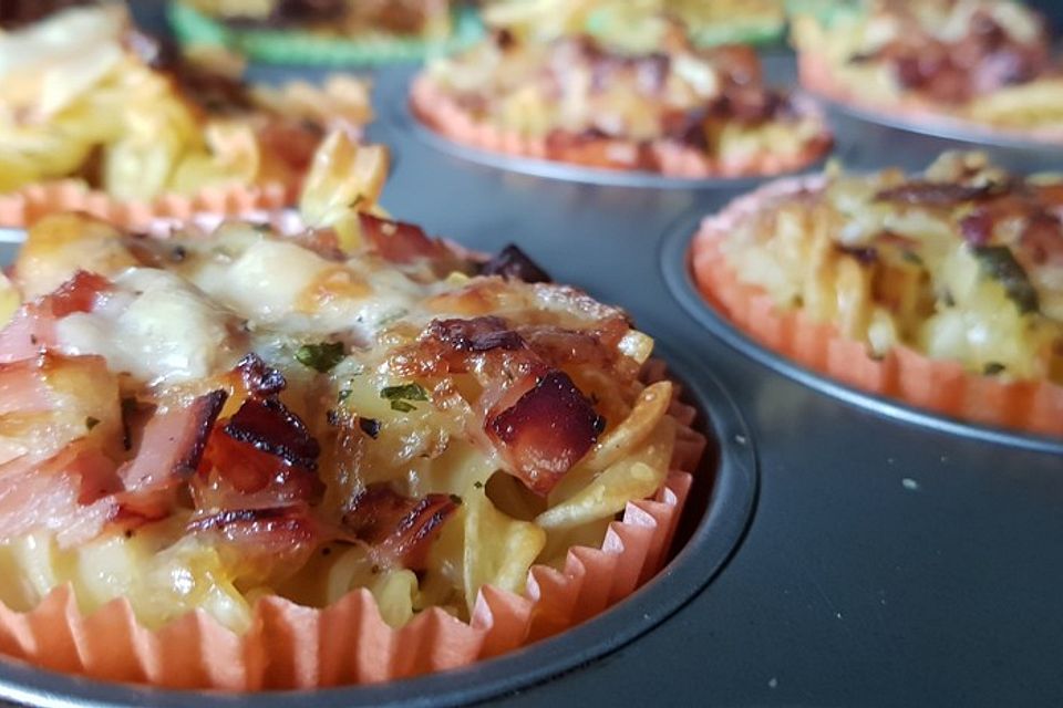 Spaghetti-Carbonara-Muffins