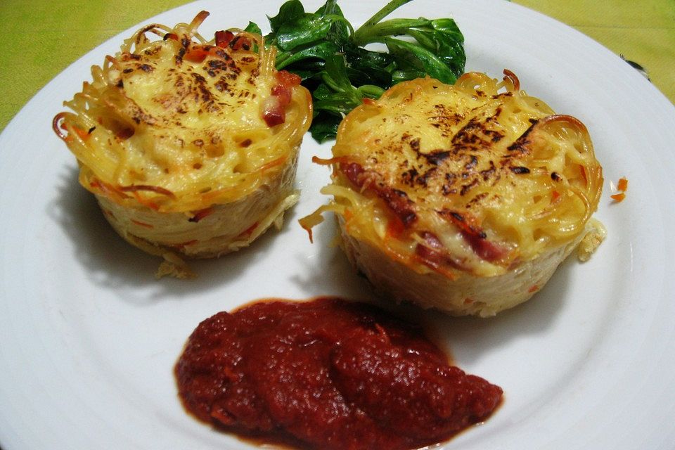 Spaghetti-Carbonara-Muffins