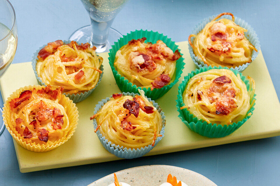 Spaghetti-Carbonara-Muffins