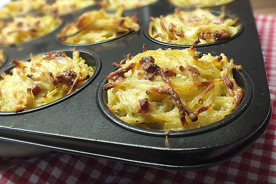 Spaghetti-Carbonara-Muffins