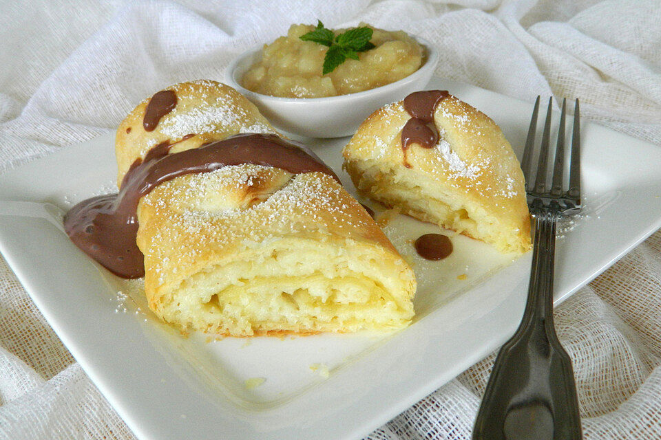 Grießbrei-Blätterteig-Strudel