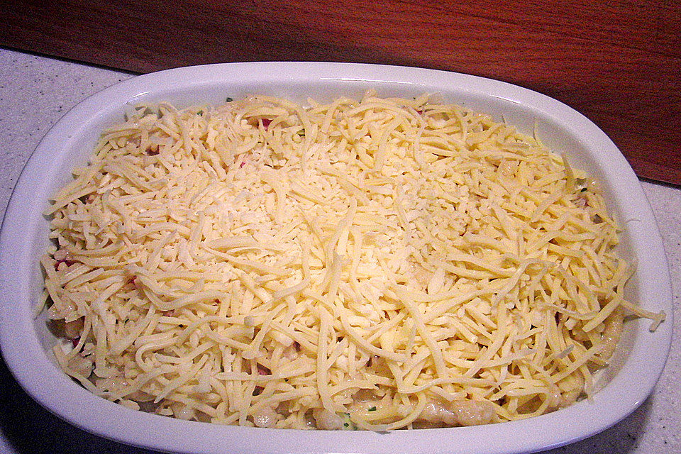 Gratinierte Schinkenspätzle