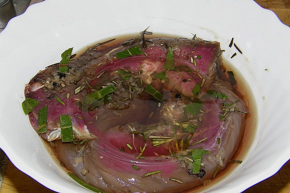 Carne Salade mit Borlottibohnen