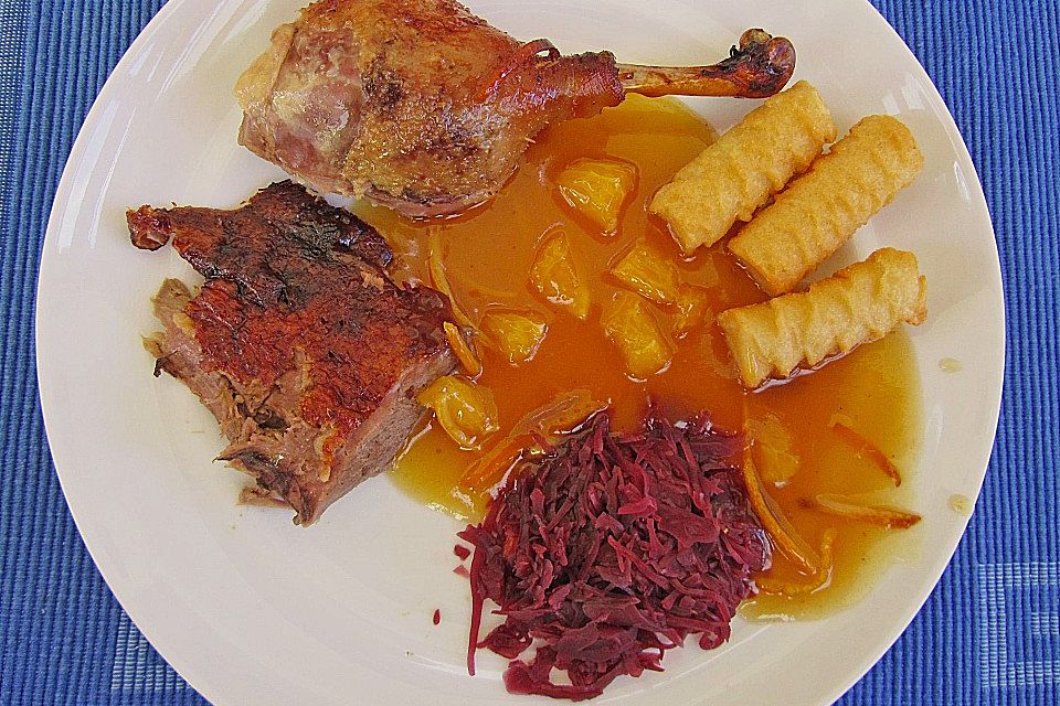 Ente mit Orangensauce