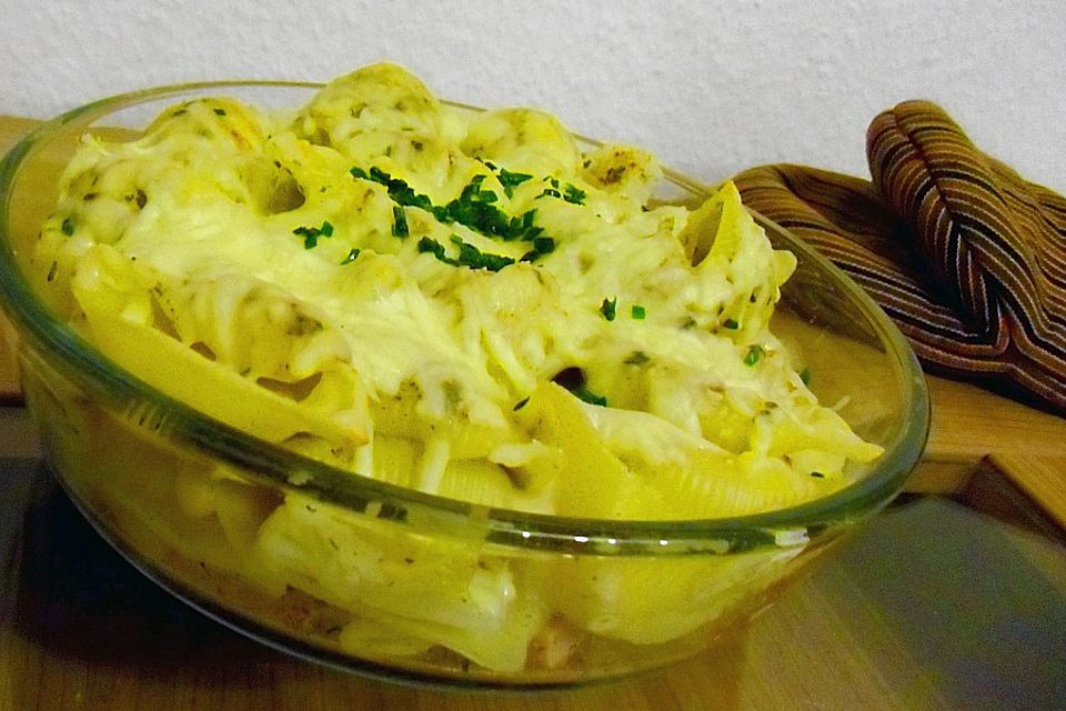 Conchiglie-Blumenkohl-Auflauf