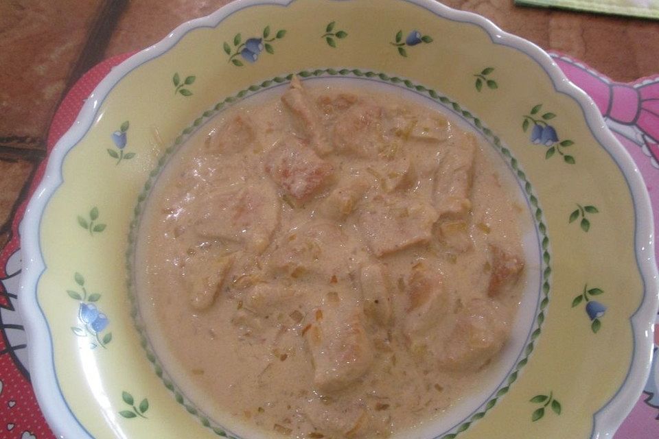 Puten-Senf Gulasch