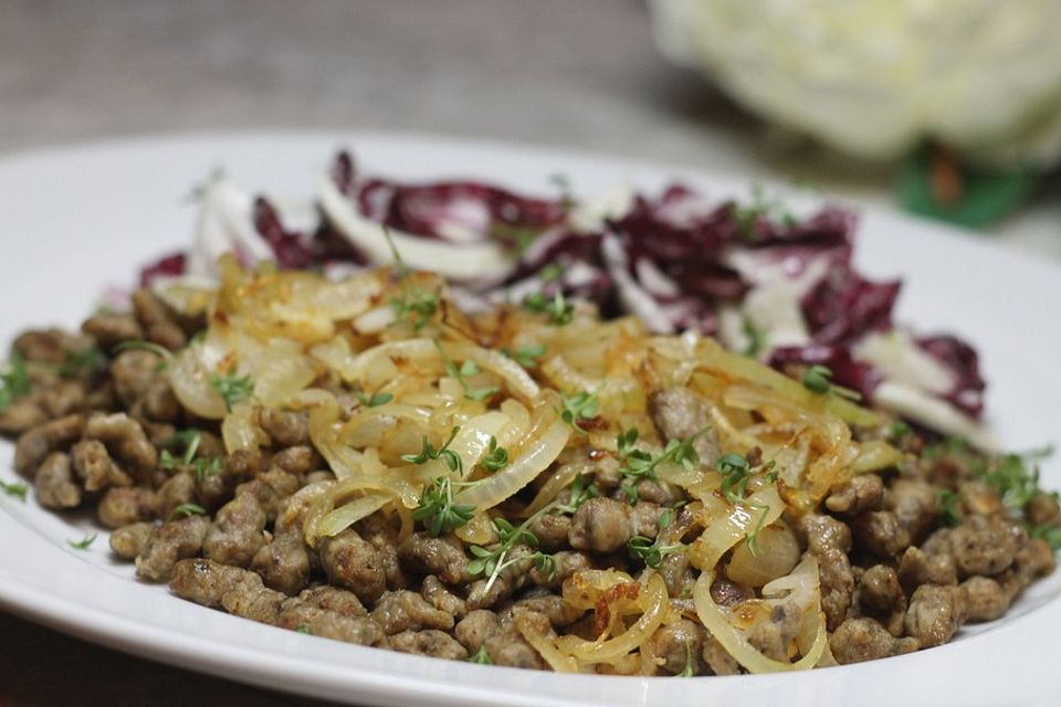 Leberspätzle auf schwäbische Art