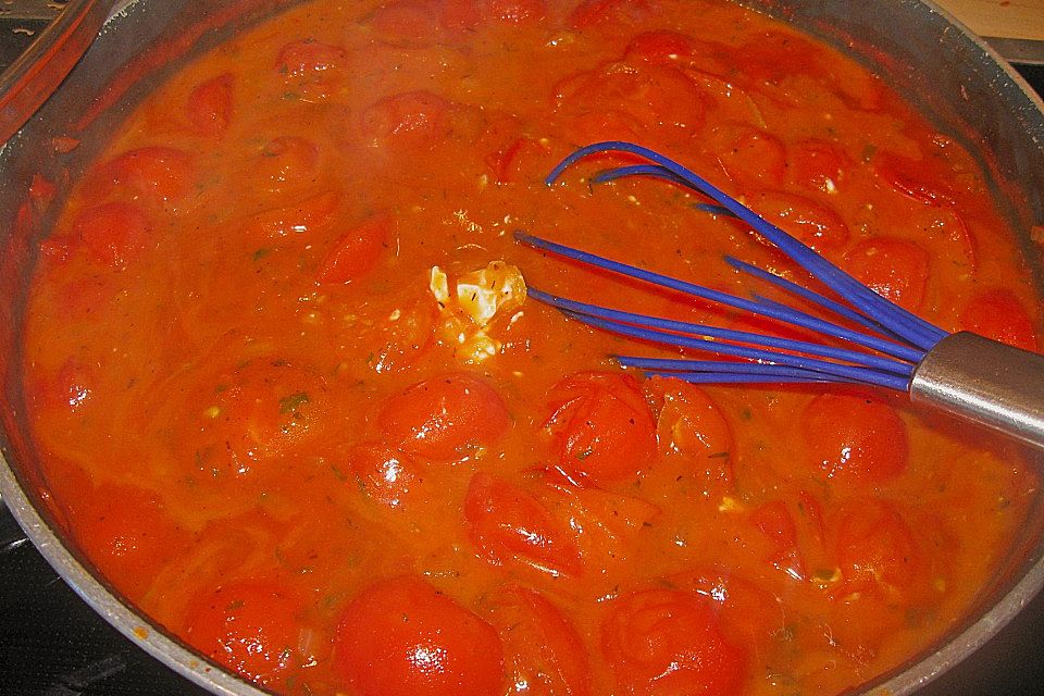 Kirschtomaten-Sauce mit Frischkäse