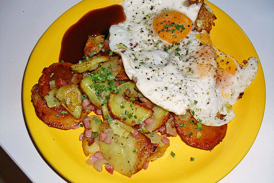 Bratkartoffeln aus rohen Kartoffeln