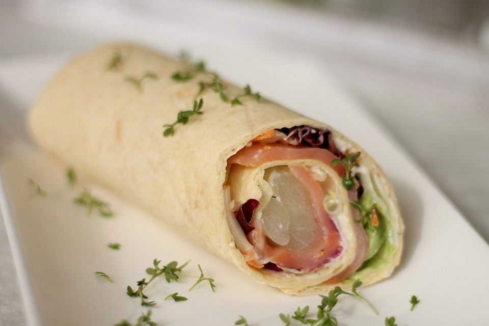 Lachs-Spargel-Wrap