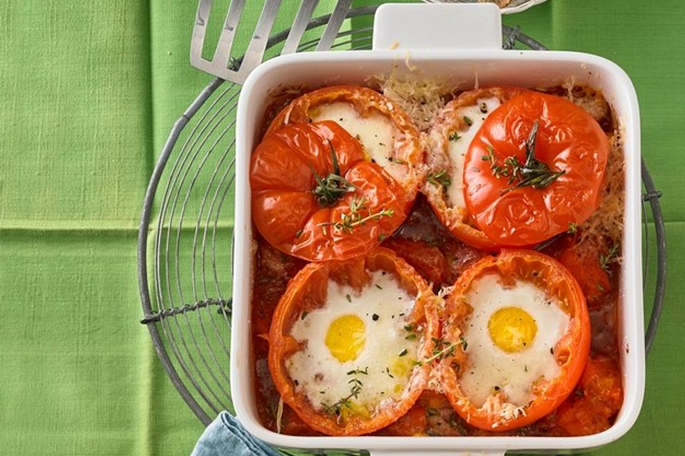 Eier im Tomatenhaus