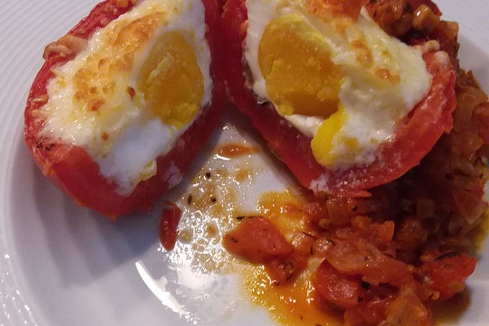 Eier im Tomatenhaus