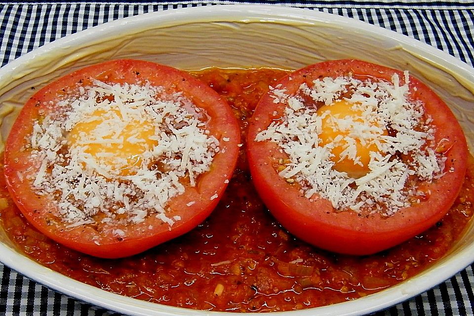 Eier im Tomatenhaus