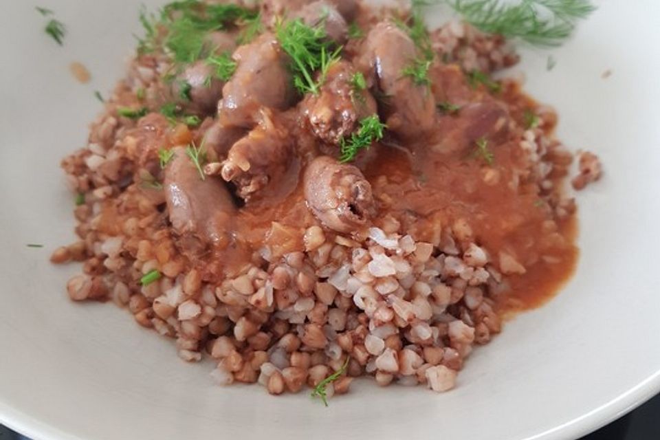 Hühnerherzchen-Ragout