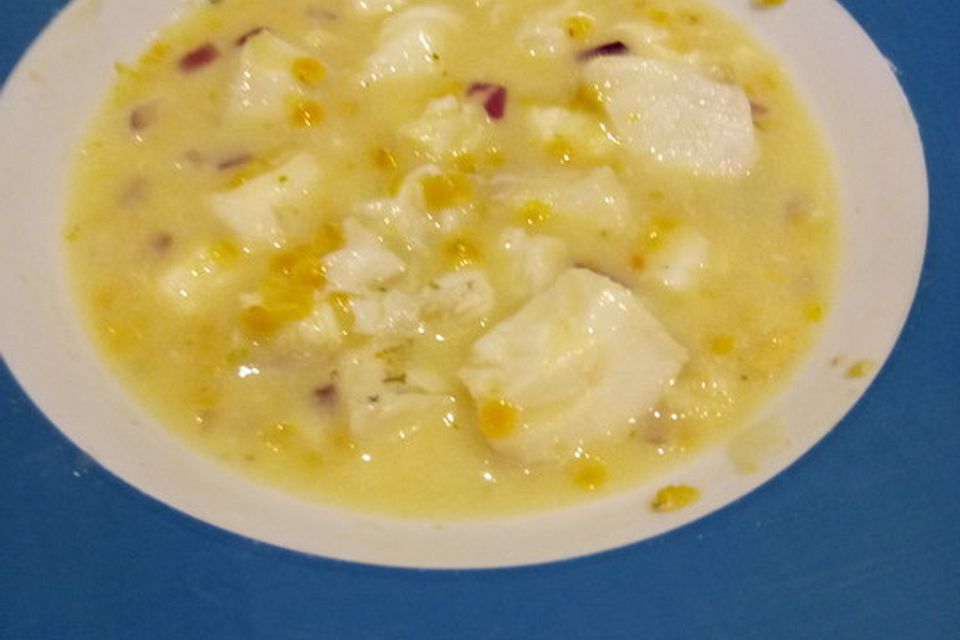 Fischpfanne mit roten Linsen