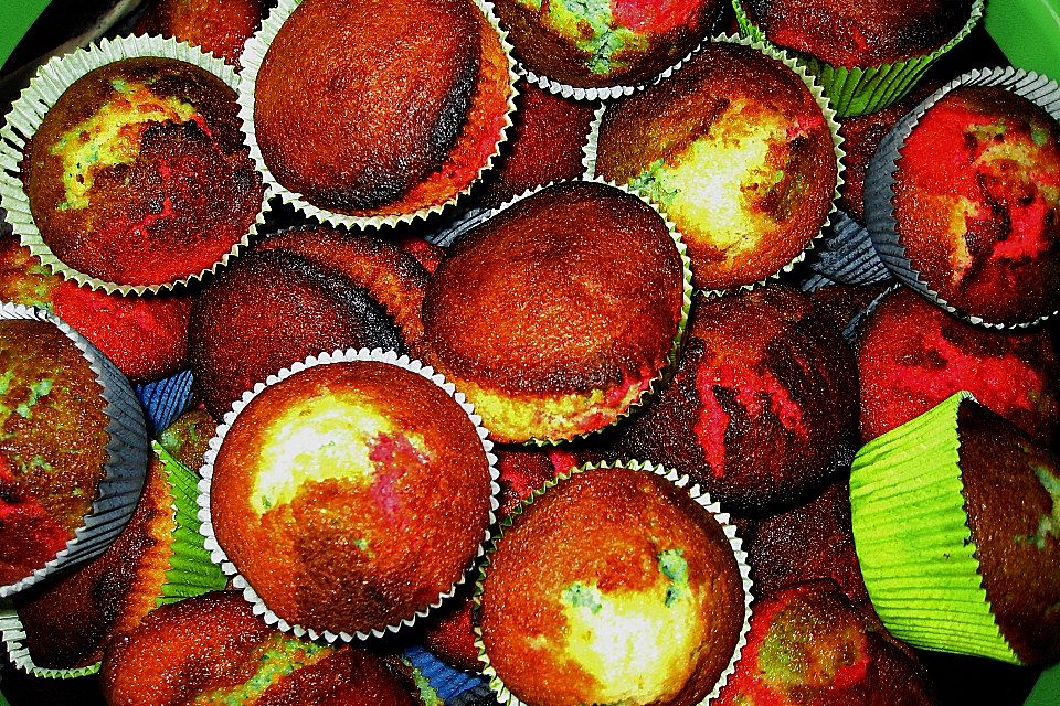 Regenbogen - Muffins