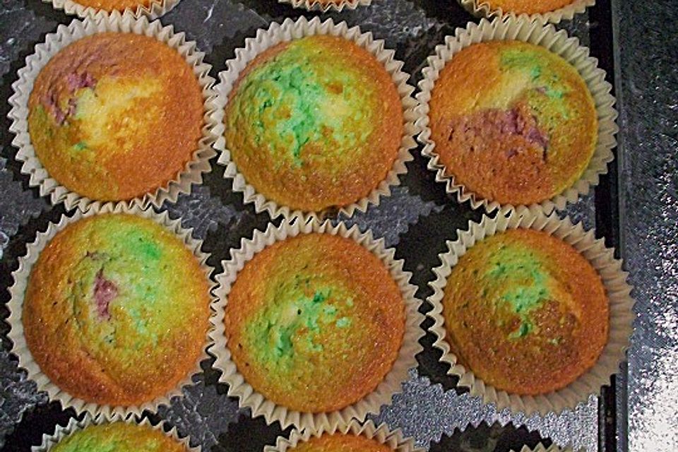 Regenbogen - Muffins