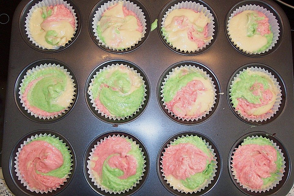 Regenbogen - Muffins