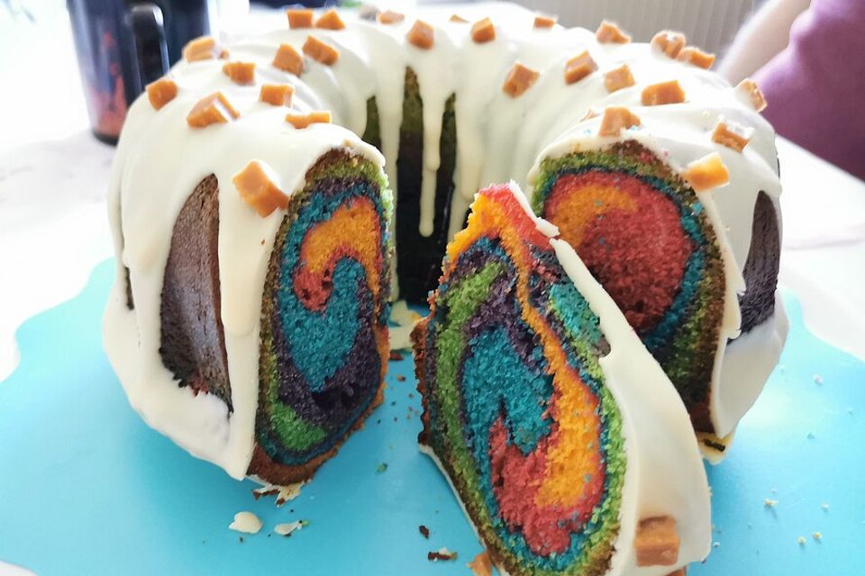 Regenbogenkuchen