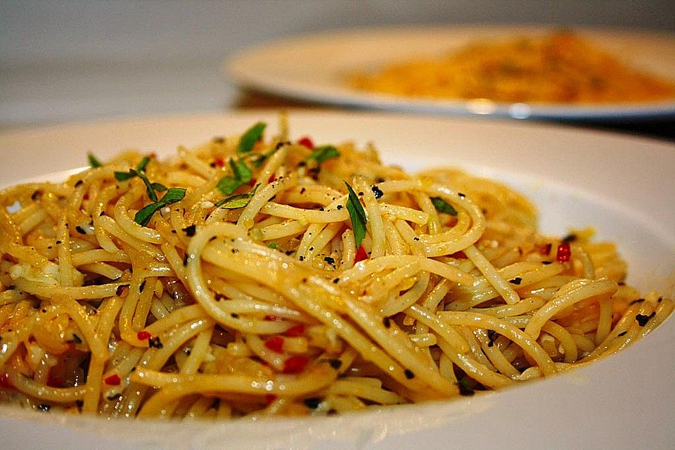 Knoblauch-Spaghetti