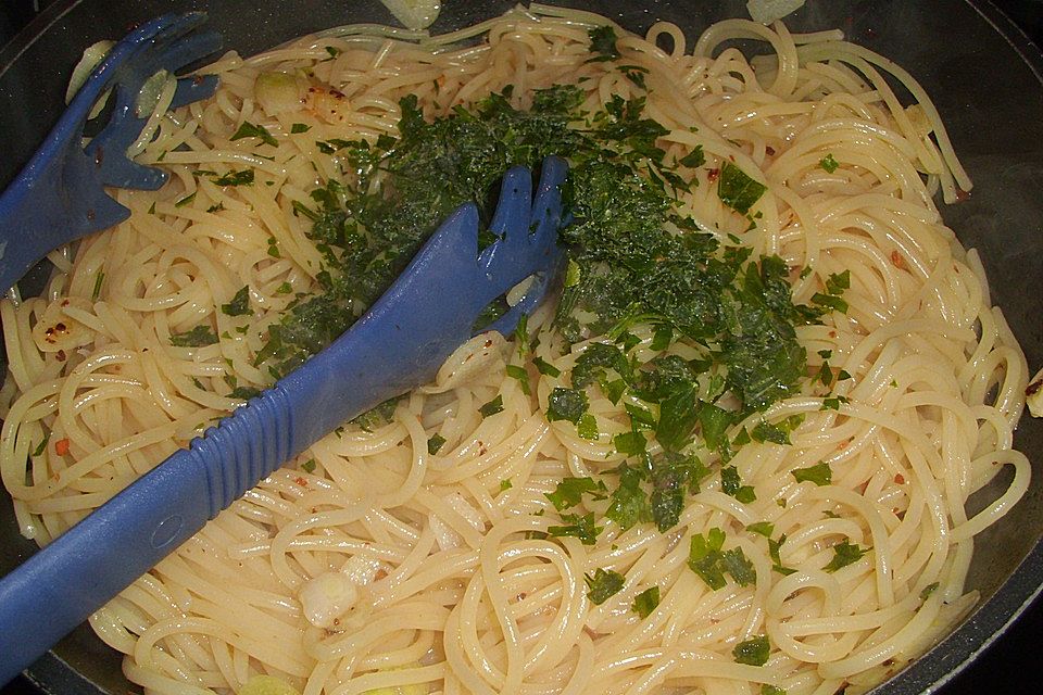 Knoblauch-Spaghetti