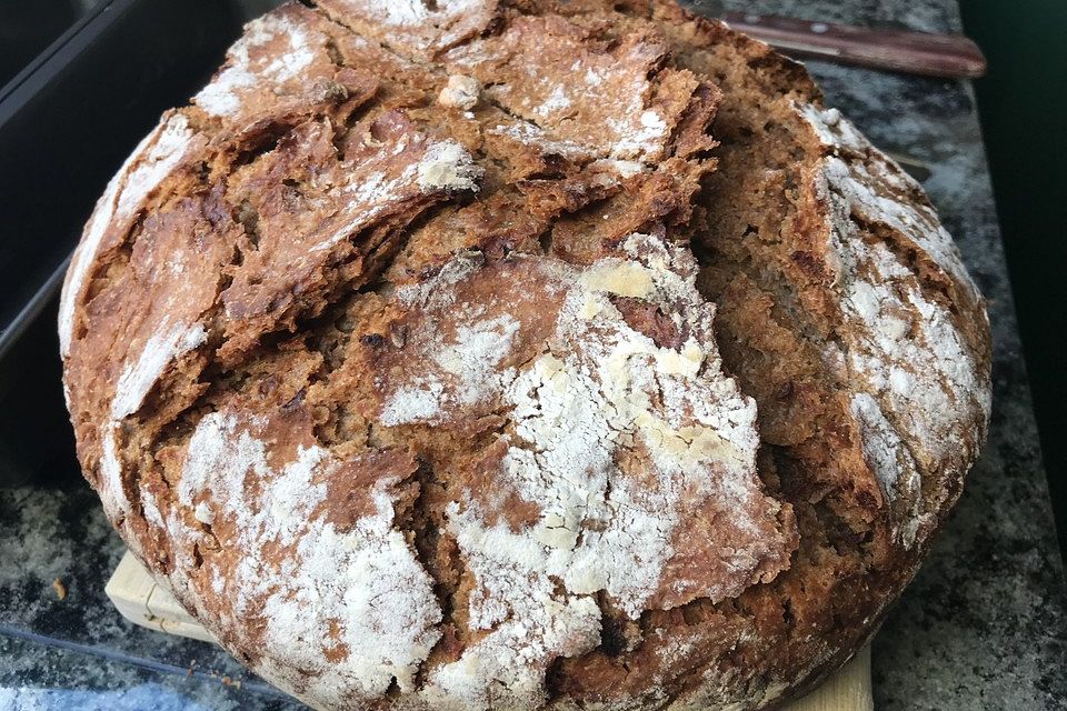 Sauerteig-Brot ohne Kneten