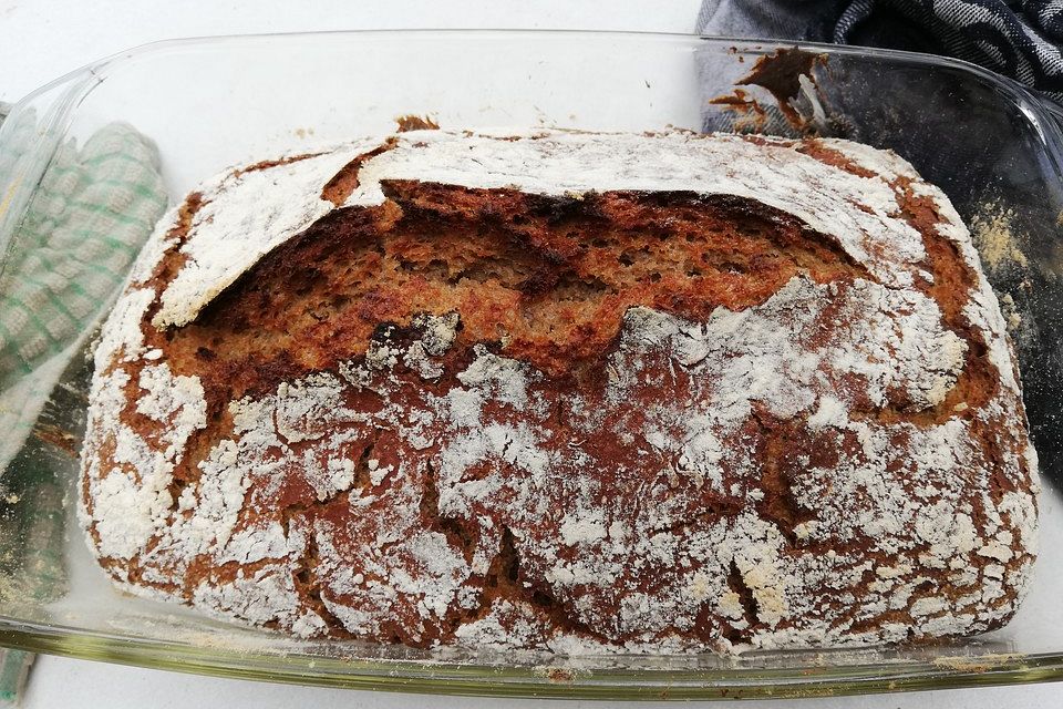 Sauerteig-Brot ohne Kneten