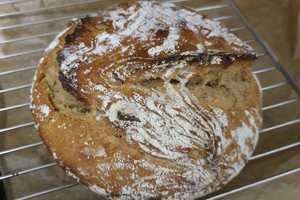 Sauerteig-Brot ohne Kneten