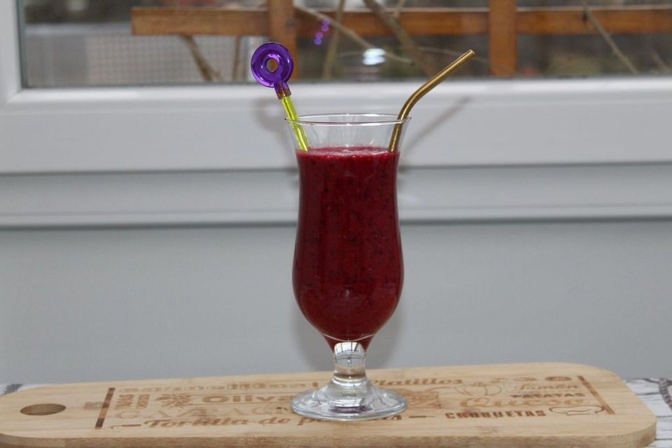 Himbeer- Blaubeer Smoothie