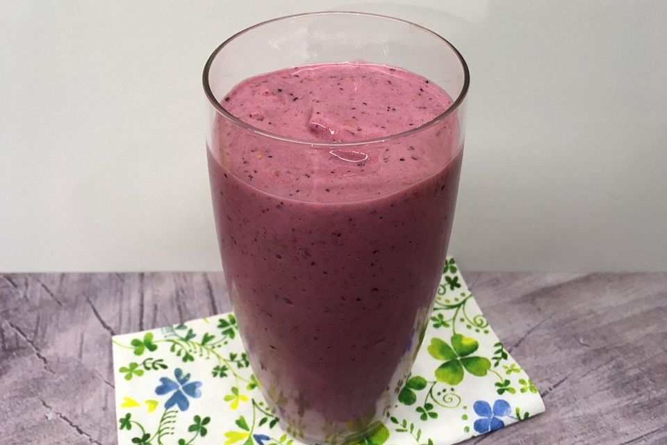 Himbeer- Blaubeer Smoothie