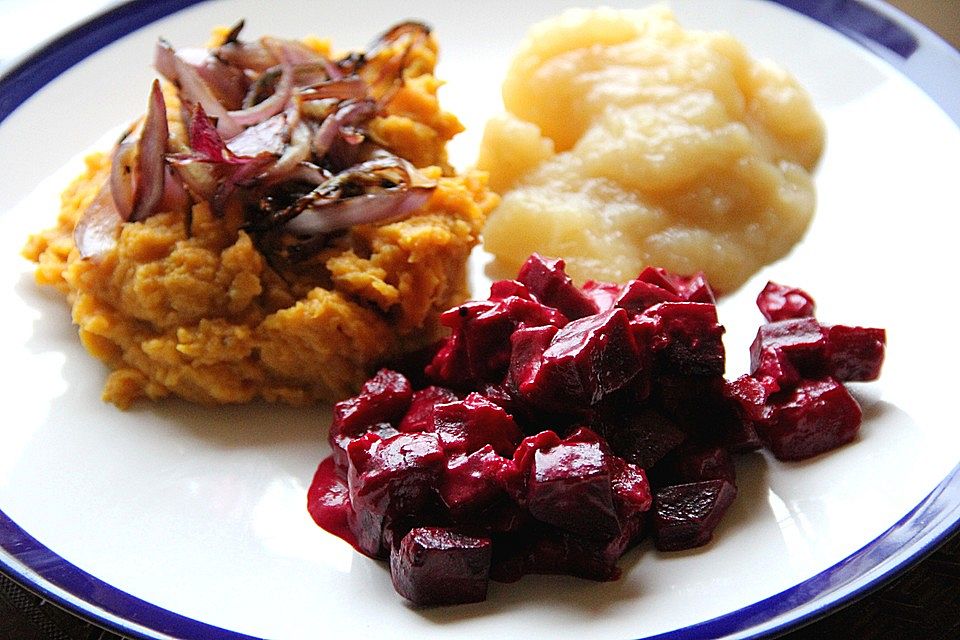 Süßkartoffelpüree mit Rote Bete