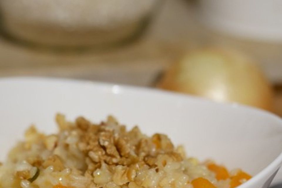 Risotto mit gelbem Kürbis