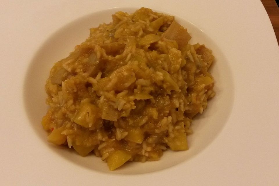 Risotto mit gelbem Kürbis