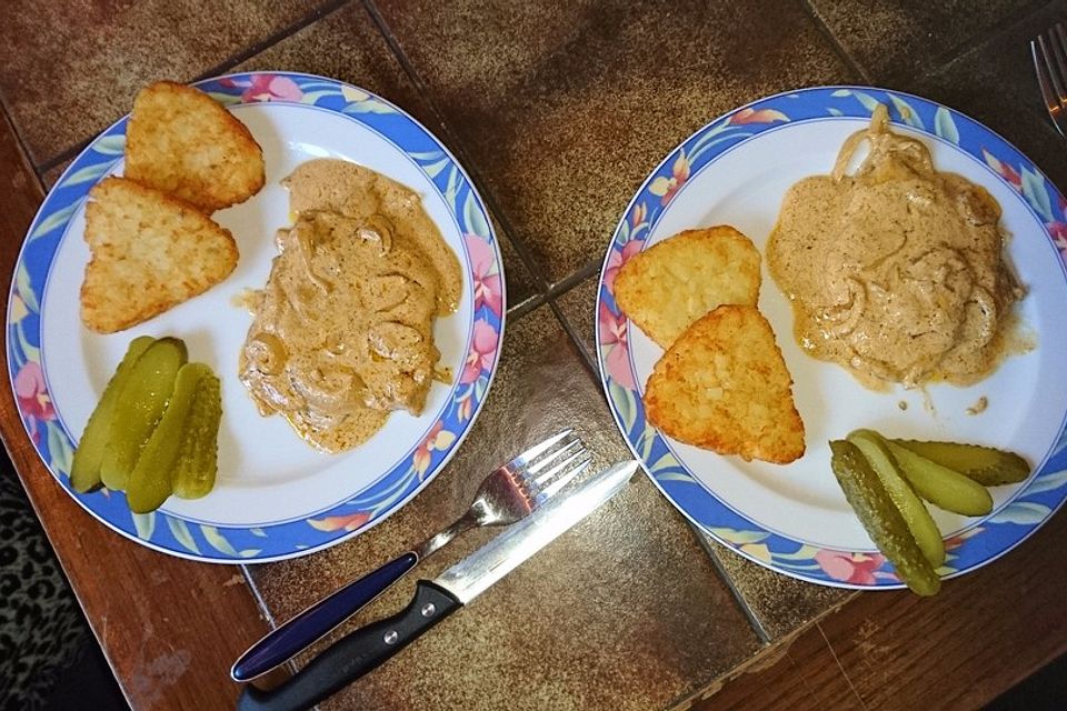 Rahm-Zwiebel-Schnitzel