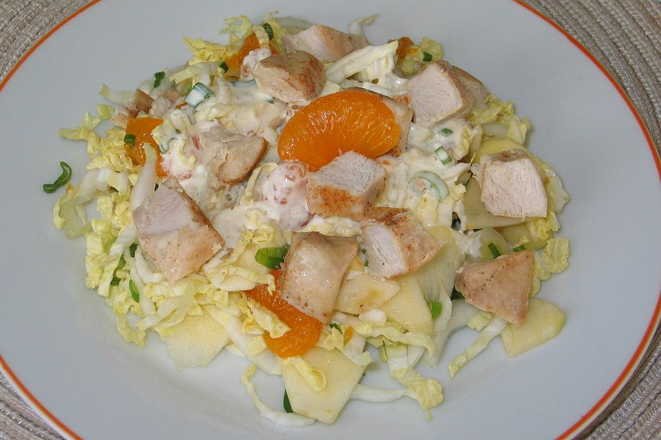 Geflügelsalat mit Currydressing