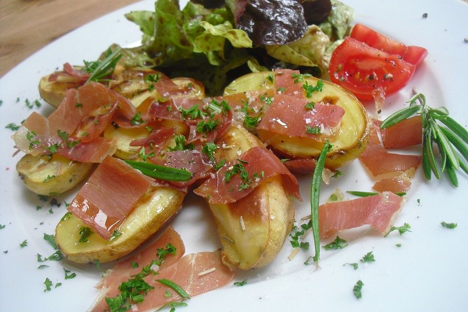 Ofenkartoffeln mit Serranoschinken