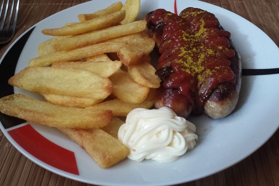 Currywurst mit Pommes Frites